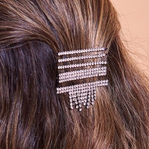Kit Prendedor Grampo Franjas Strass Chumbo