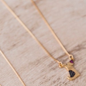 Colar Cachorro Pet 45cm Banhado a Ouro 18k