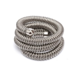 Pulseira Mola Quatro Voltas Prateada
