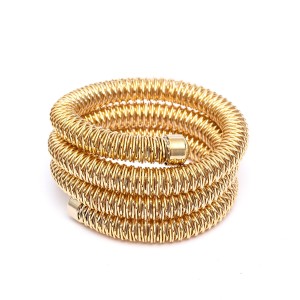 Pulseira Mola QuatroVoltas Dourada