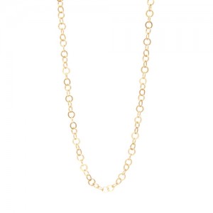 Colar Elo Portugues 50cm Banhado a Ouro 18k