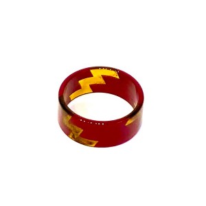 Pulseira Aro Bracelete Resina Vinho Mesclada com Tartaruga