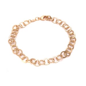Pulseira Elos Redondos Banhado a Ouro 18k