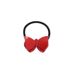 Prendedor Laço em Acrílico Vermelho com Elástico
