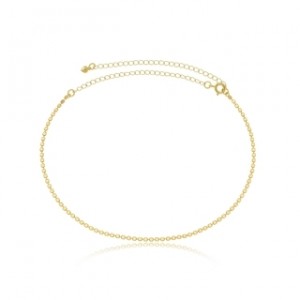 Colar Choker Bolinhas Juntinhas 25 cm Banhado a Ouro 18k
