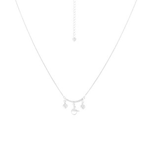 Colar Menino e Coração 45cm Prata 925