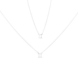 Colar Escapulário Signo Gêmeos 60cm Prata 925
