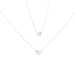 Colar Escapulário Signo Câncer 60cm Prata 925