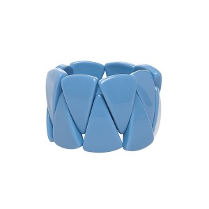 Pulseira Triângulo Resina Geométrica Azul