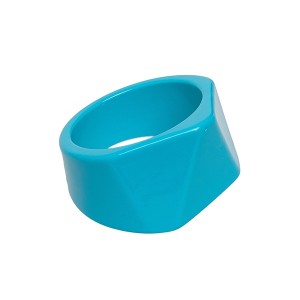 Pulseira Geométrica Resina Azul Turquesa