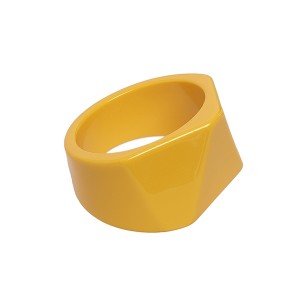 Pulseira Geométrica Resina Mostarda