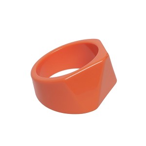 Pulseira Geométrica Resina Laranja