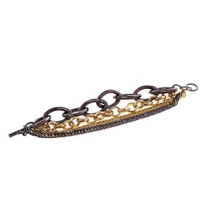 Pulseira Elos Chumbo com Dourado