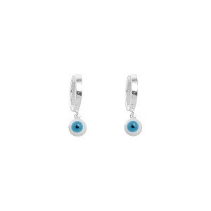 Brinco Argola PP Olho Grego Prata 925