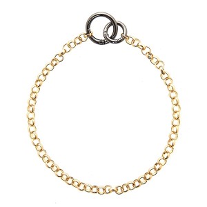 Colar Corrente Elo Portugês Dourado 42 cm Fecho Bóia Prateado Chumbo