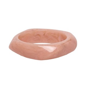Pulseira Beach Fina em Resina Rosa Seco