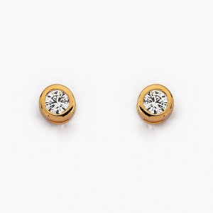Brinco Ponto de Luz P Banhado a Ouro 18k