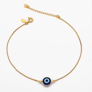 Tornozeleira Olho Grego G Banhado a Ouro 18k
