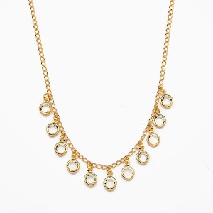 Colar Choker Ponto de Luz 38 cm Banhado a Ouro 18k