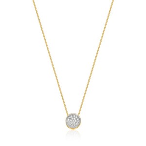 Colar Chuveirinho Ponto de Luz Cravejado em Zircônia Branco 45cm Banhado a Ouro 18k