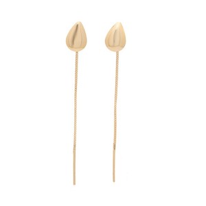 Brinco Palito Gota Lisa Banhado a Ouro 18k