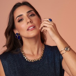 Colar Choker 35 cm Rabo de Sereia em Gomos Dourado