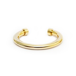 Pulseira Bracelete Roliça Lisa Dourada
