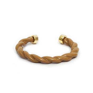 Pulseira Trançada Esmaltada Bege