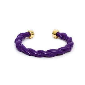 Pulseira Trançada Esmaltada Roxa