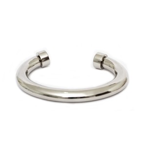 Pulseira Bracelete Roliça Lisa Prateada