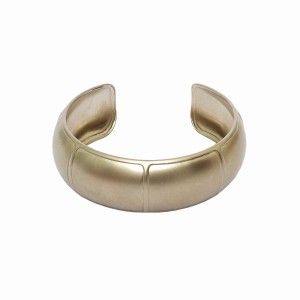 Pulseira Bracelete Bloco Liso Desenhado Prateado Fosco