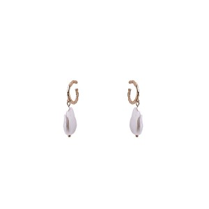 Brinco Argola Dourada Com Pérola