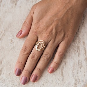 Anel Circular Banhado a Ouro 18k