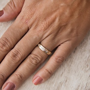 Anel Aliança Infinito com Zircônia Banhado a Ouro 18k