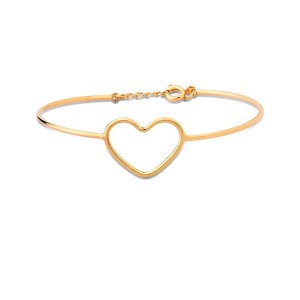 Bracelete Coração Regulável Banhado a Ouro 18k