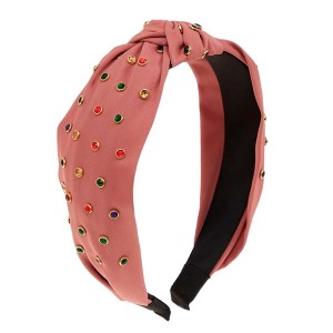 Tiara Faixa Rosé com Cristais