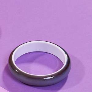 Pulseira Bracelete Aro Acrílico Preto 
