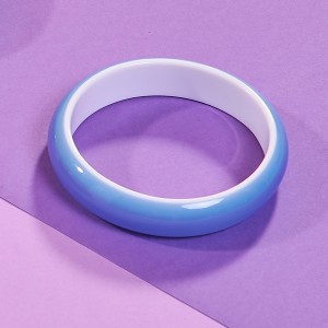 Pulseira Bracelete Aro Acrílico Azul