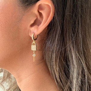 Brinco Argola Pérola P Banhado a Ouro 18k